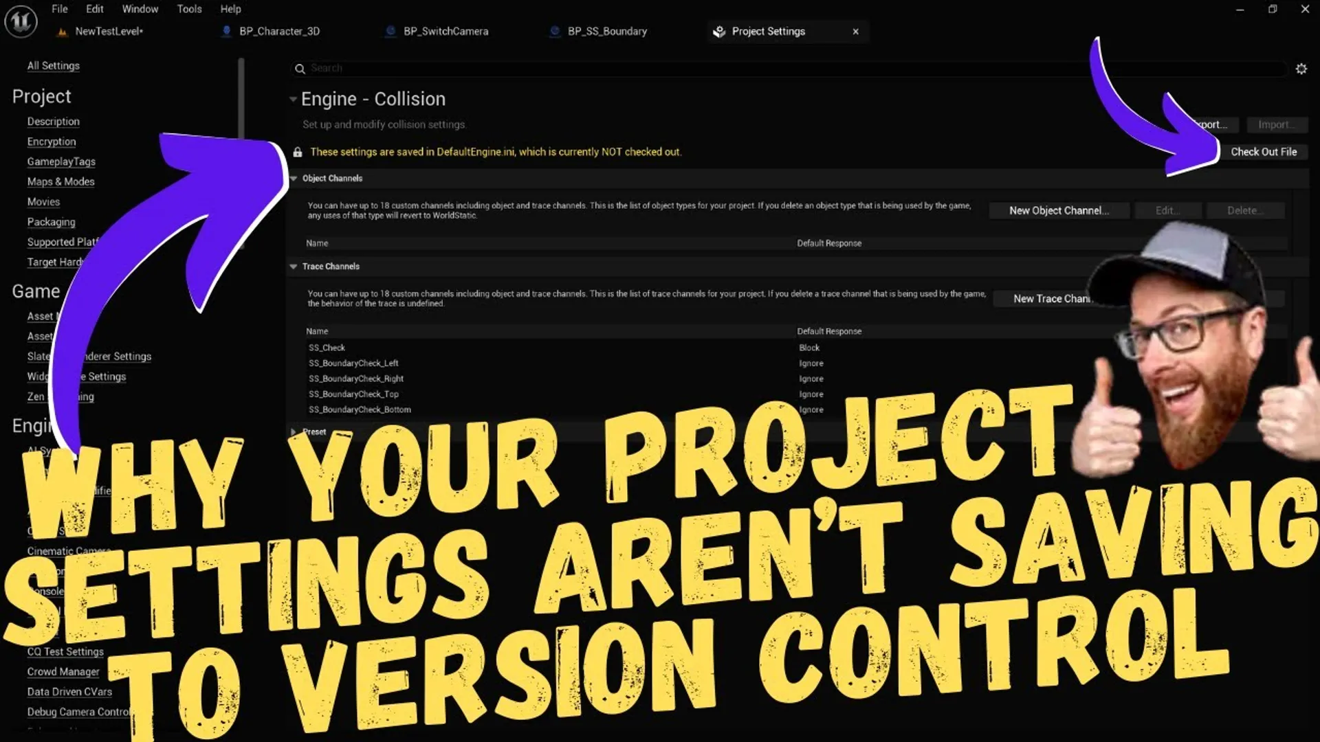 Como Resolver Problemas de Configurações Não Salvas no Controle de Versão - Unreal Engine 5