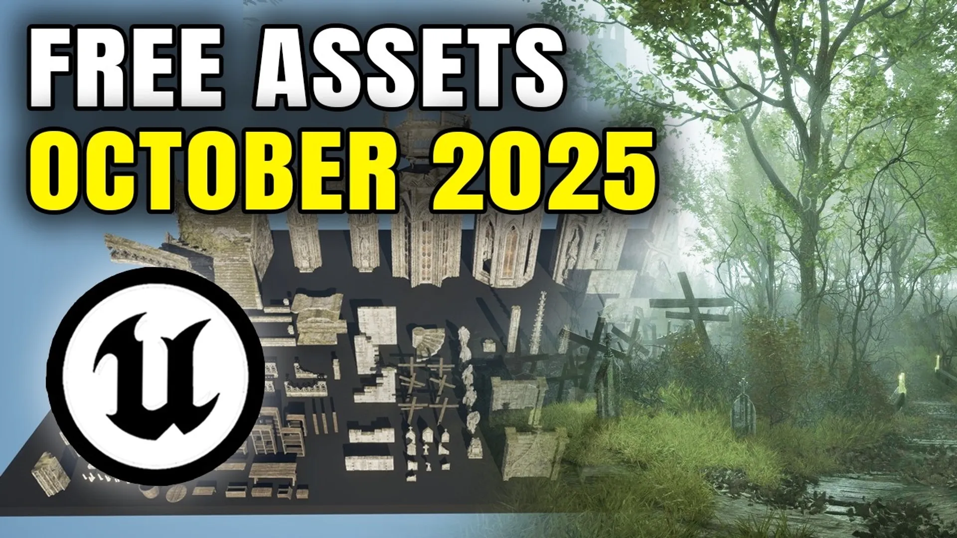 Ativos Grátis de Halloween para Unreal Engine 5 em Outubro