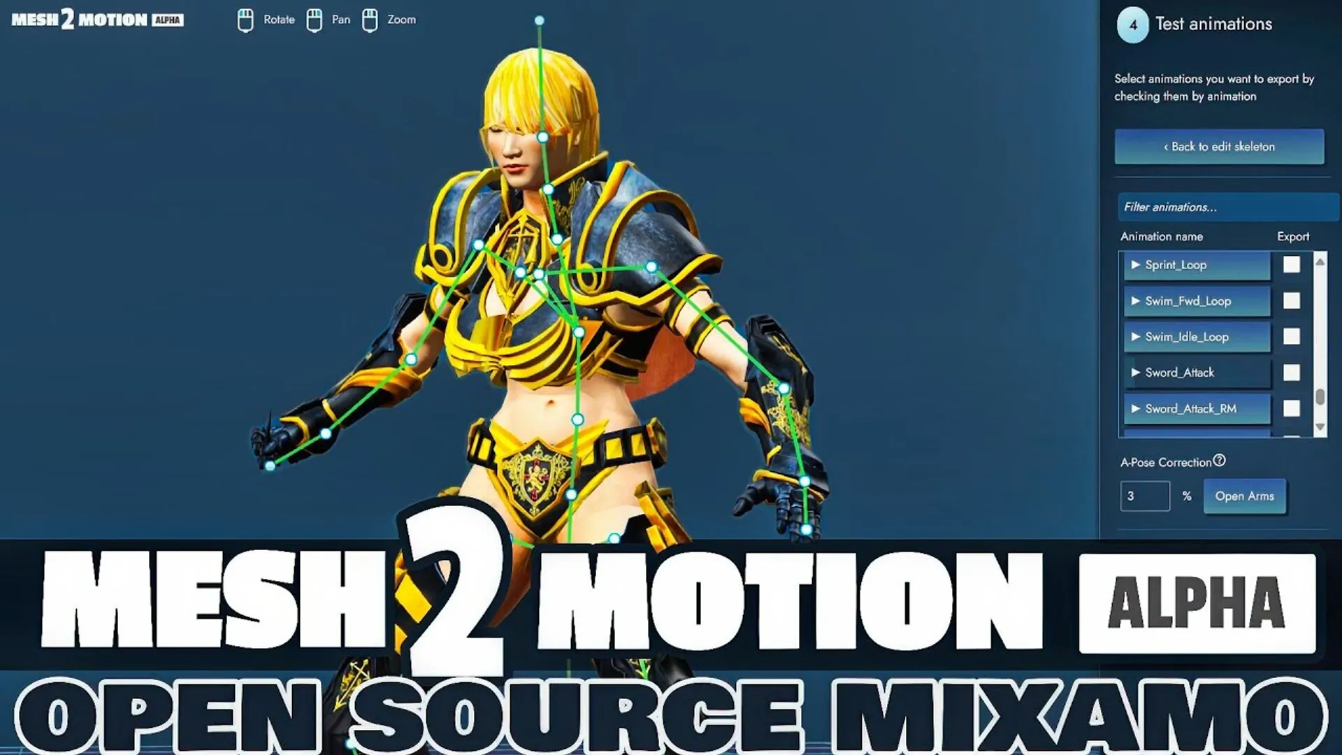 Mesh2Motion: A Alternativa Livre e de Código Aberto ao Mixamo