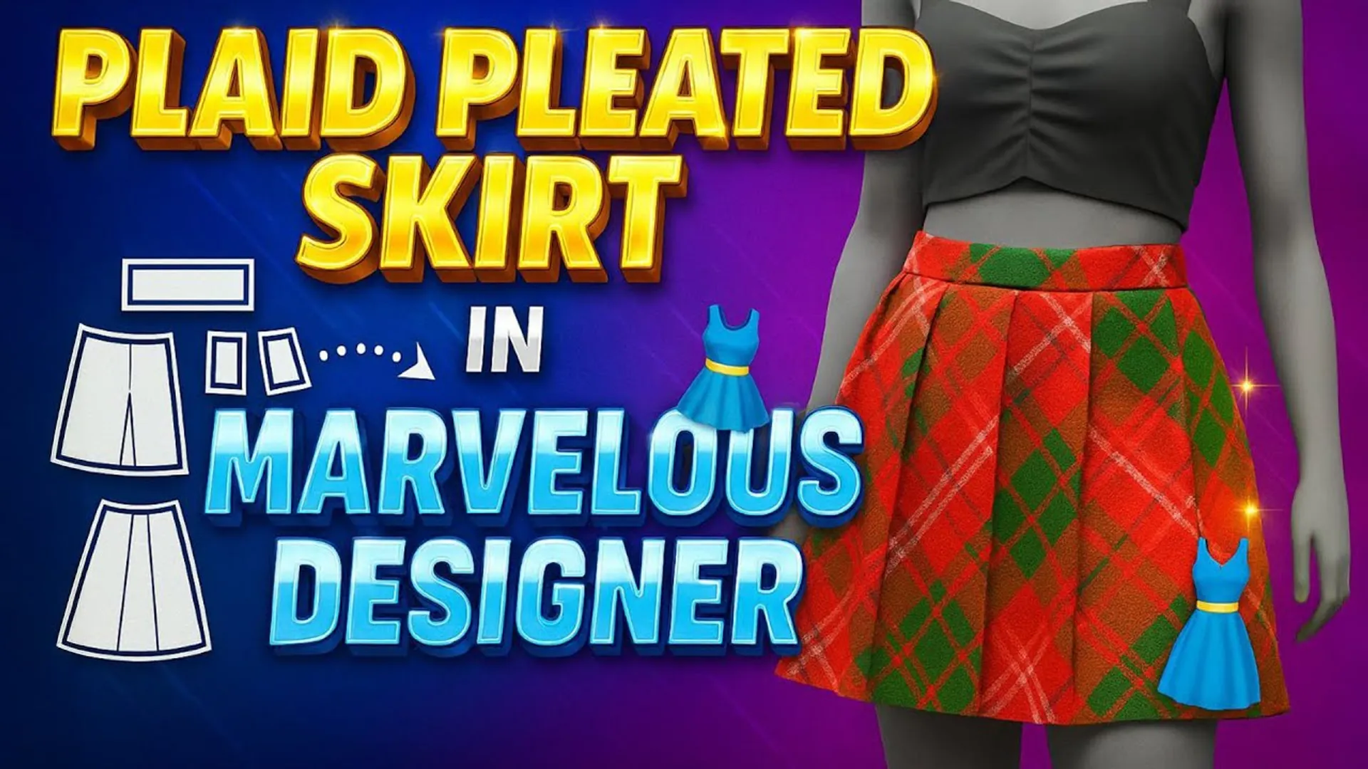 Como Criar uma Saia Plissada Realista no Marvelous Designer