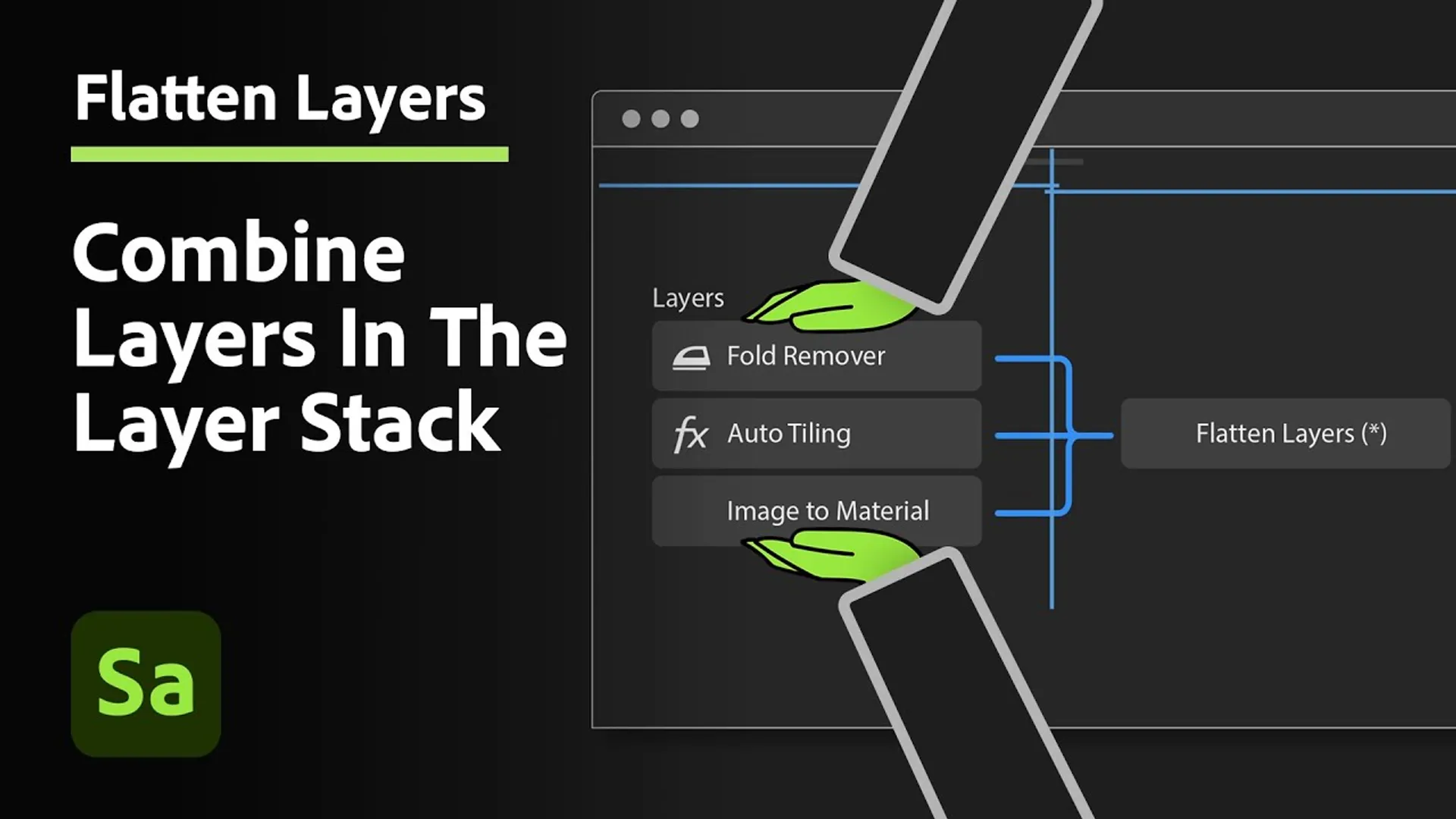 Como Otimizar Seu Layer Stack no Substance 3D Sampler com Flatten Layers