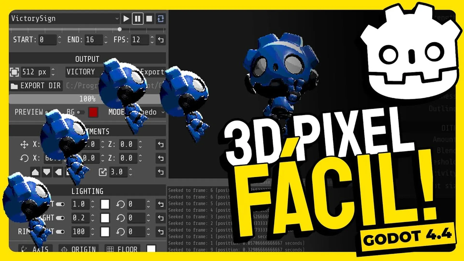 Como Transformar Modelos 3D em Pixel Art com Godot Pixel Studio